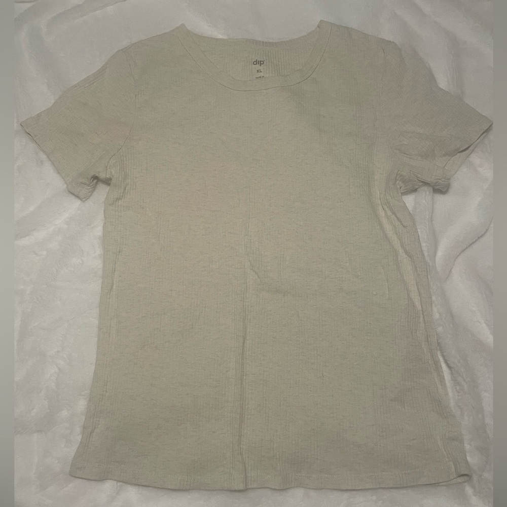 Dip Ribbed Short Sleeve T-Shirt